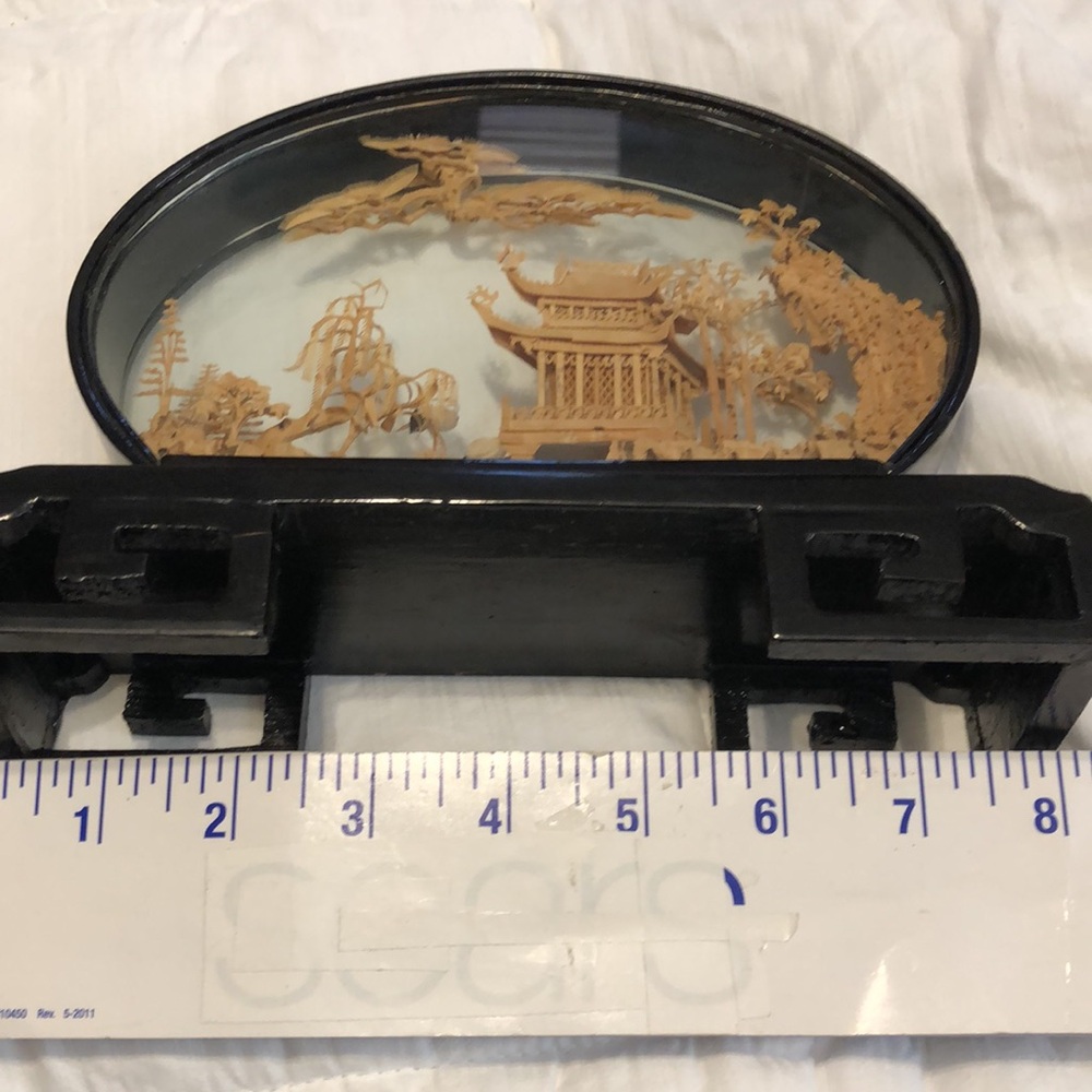 Vintage Chinese carved cork display - Picture 5 of 5